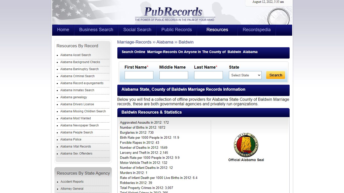 Baldwin County, Alabama Marriage Records